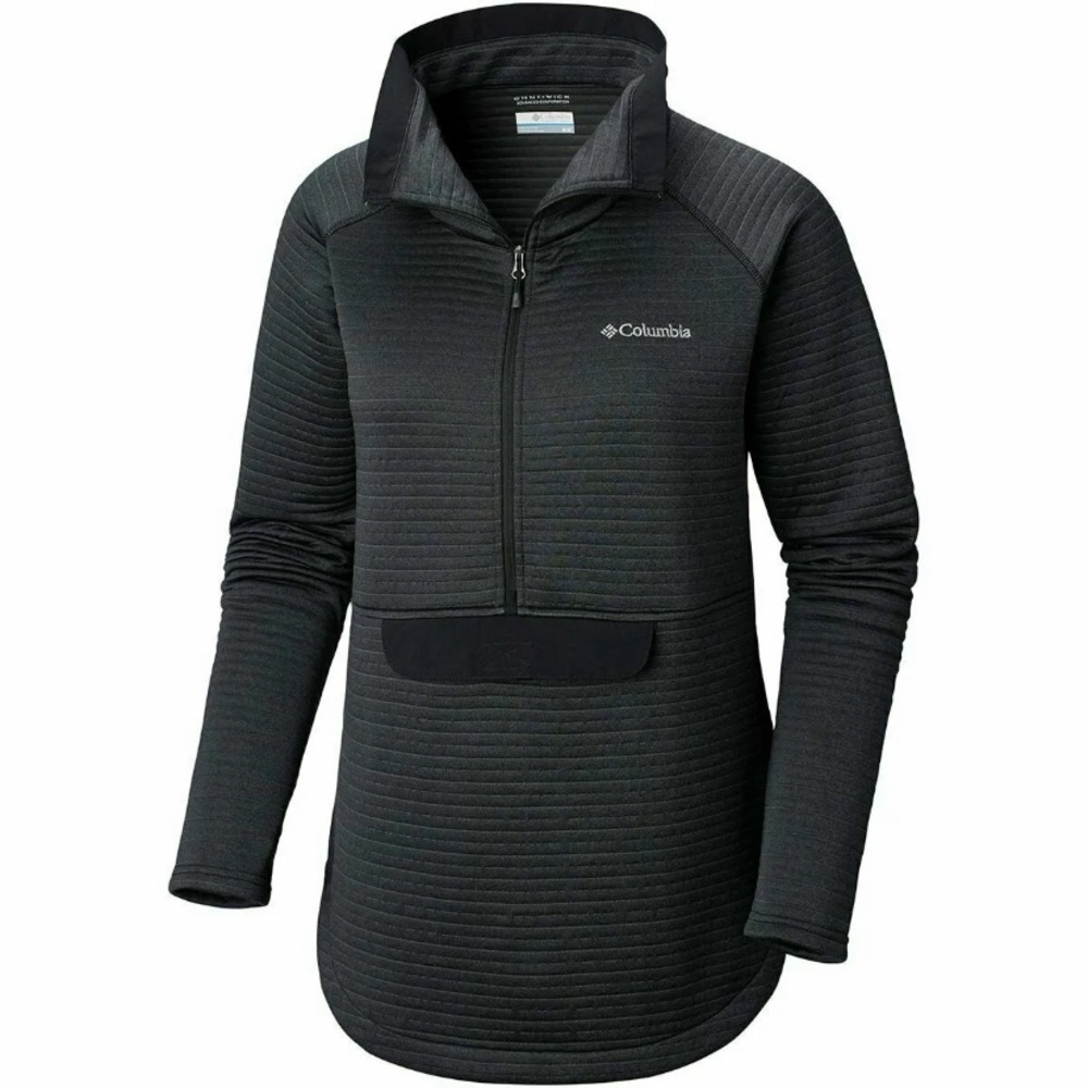Columbia Park Range Pull-Over 1/2 Zip Women’s Green Omni Wick M NEW NWOT
